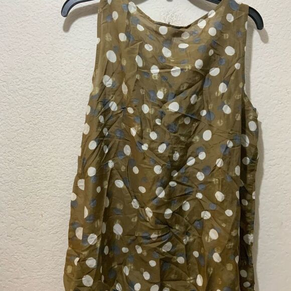 New Ann Taylor LOFT  Top cotton and silk elastic hem - Picture 6 of 8